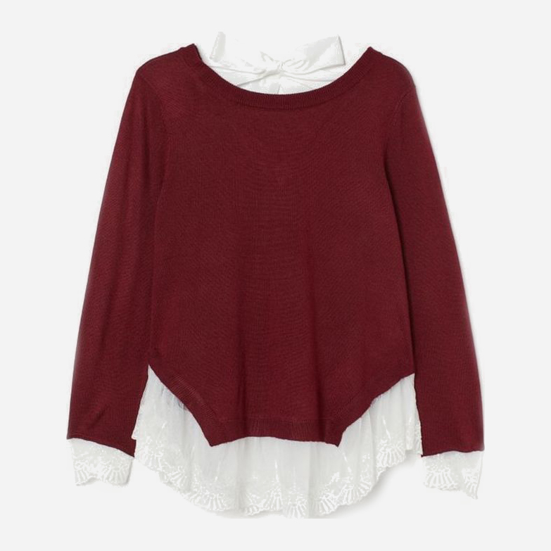 

Джемпер H& 0782689  Бордовый, Джемпер H&M 0782689 M Бордовый