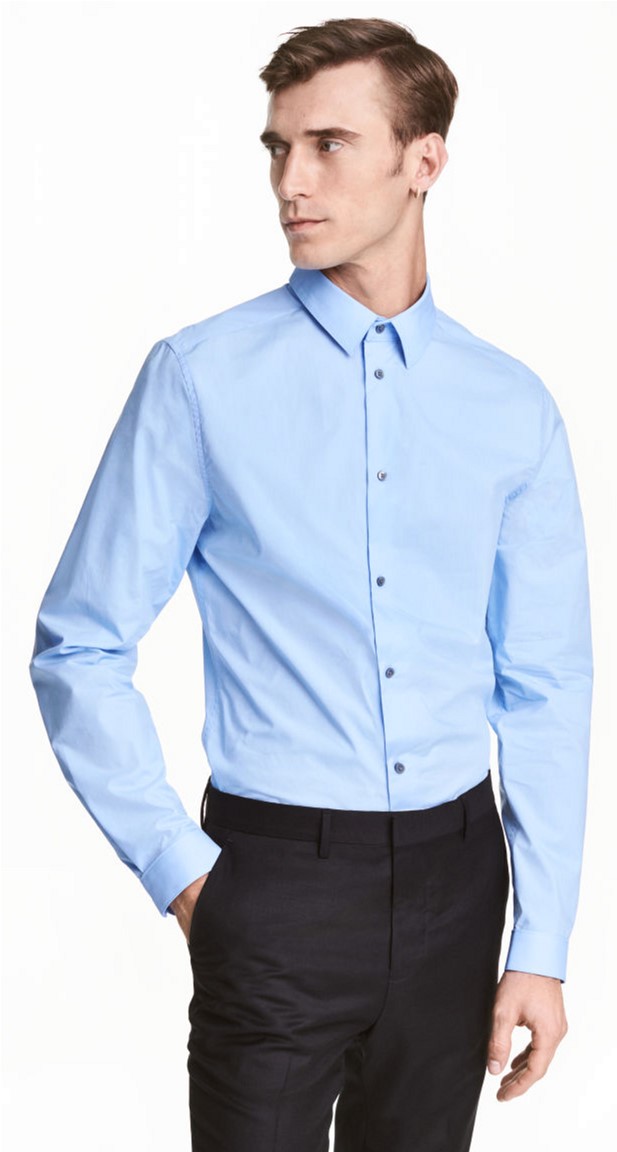 

Рубашка H&M 4522444 M Голубая
