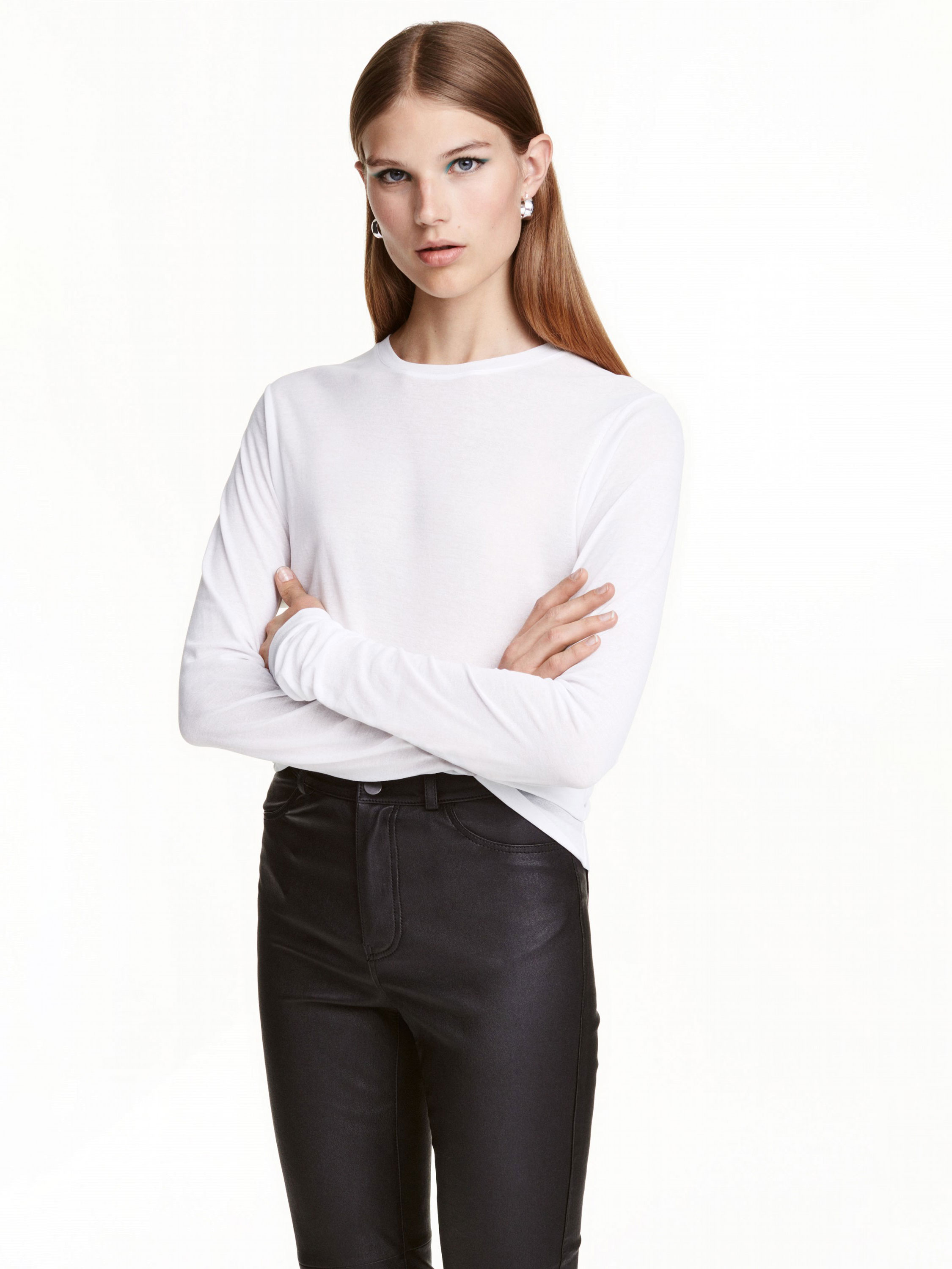 

Лонгслив H&M 4501544 36 Белый