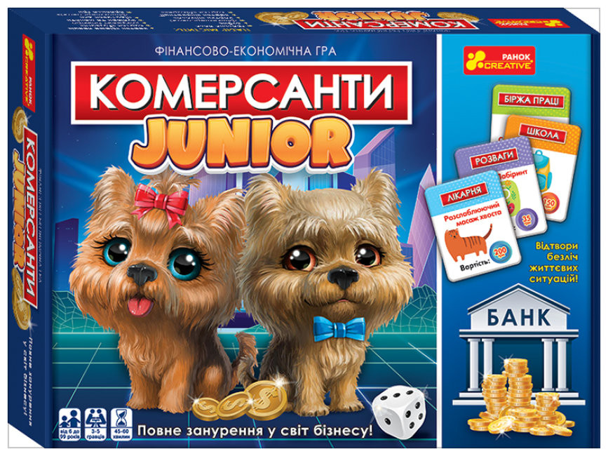 

Настільна гра. Комерсанти Junior (Укр) Ranok-Сreative 10120162У (4823076149574) (444286)