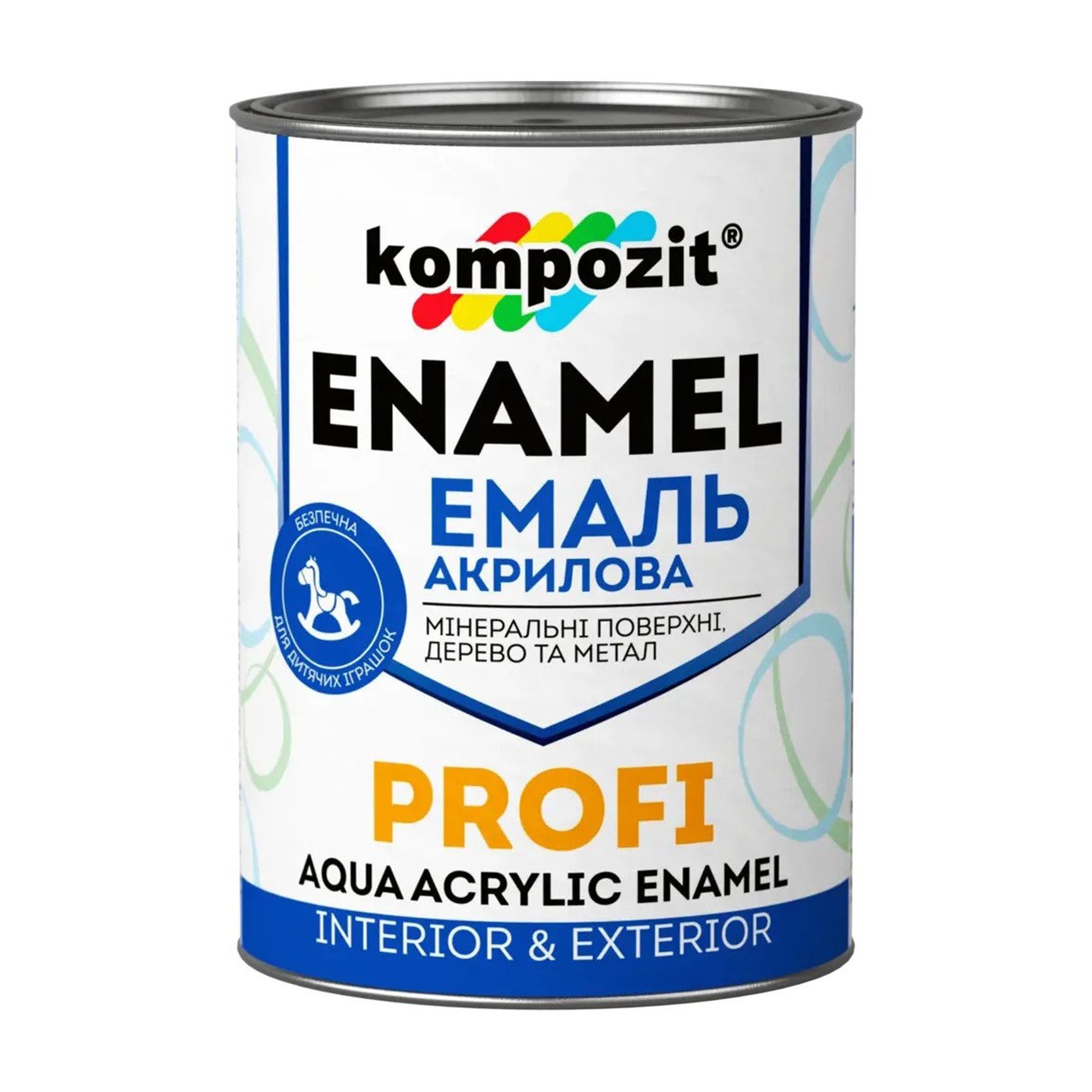 

Эмаль акриловая Kompozit PROFI Белая 2,7л глянцевая