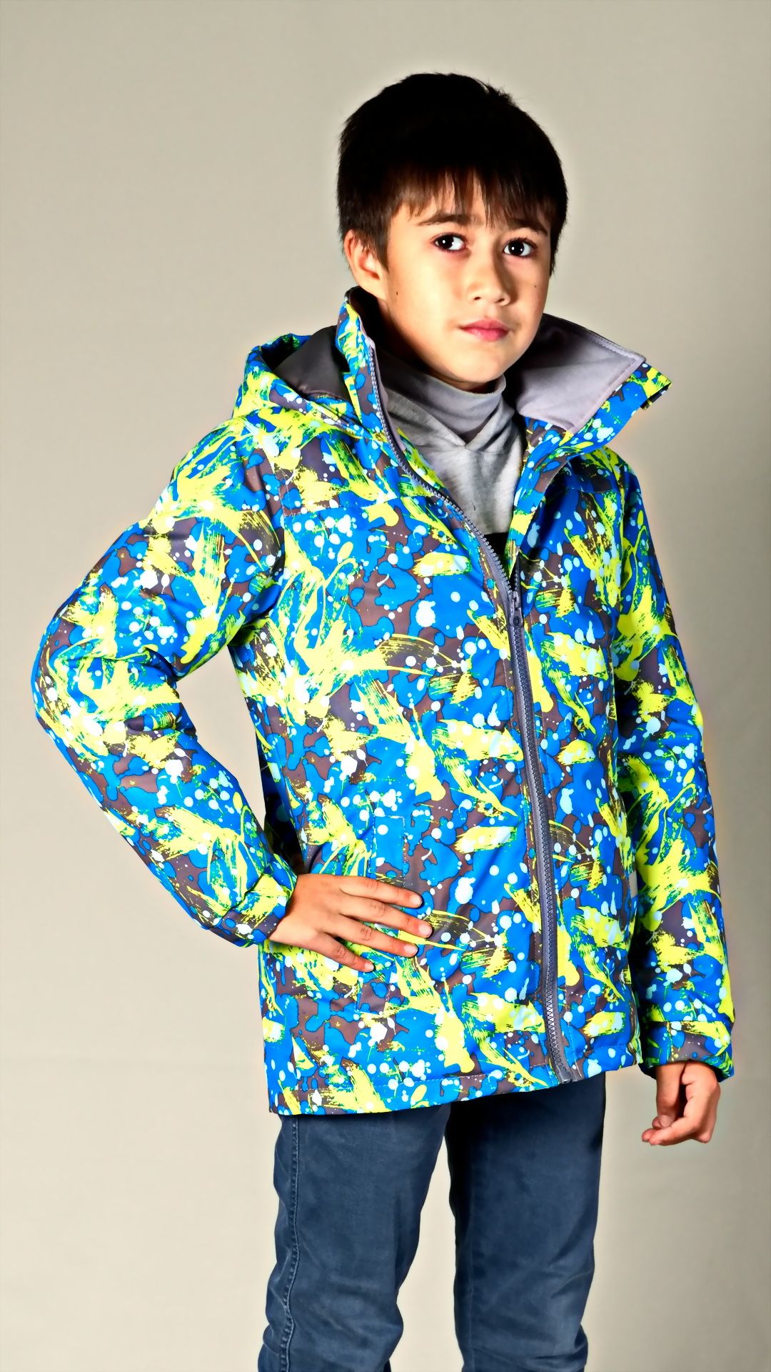 

Куртка Be easy 98 Васильковый с принтом (21VKM101-98-D293)