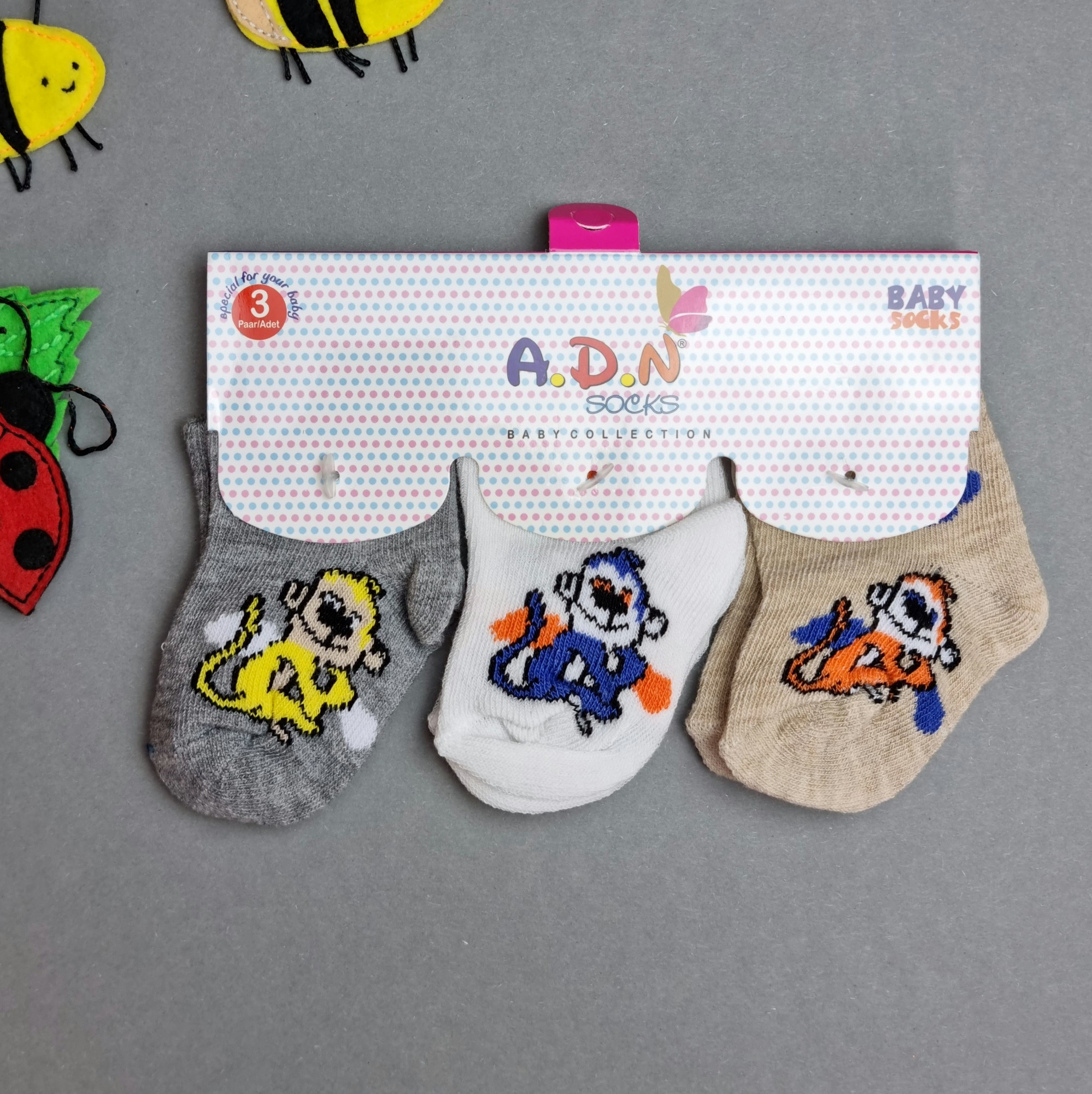 

Набор носков A.D.N. socks для новорожденного 0-3 мес Разноцветные 18894