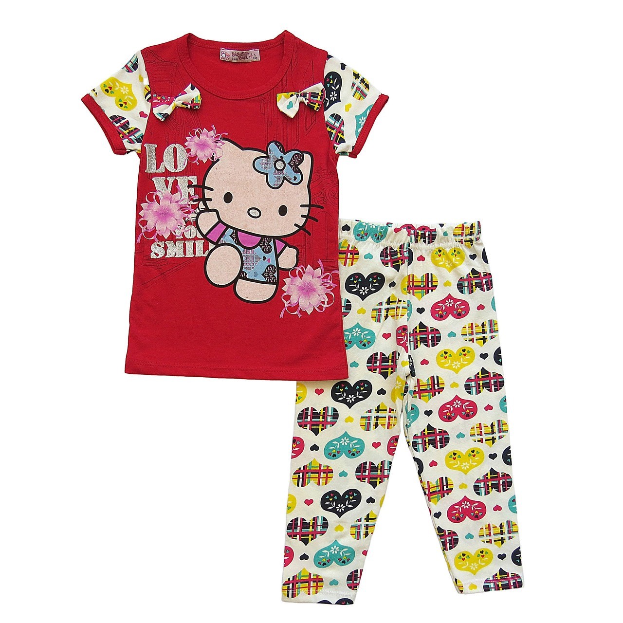 

Летний костюм Hello Kitty BirdirBik для девочки 122 см Красный/белый 8897