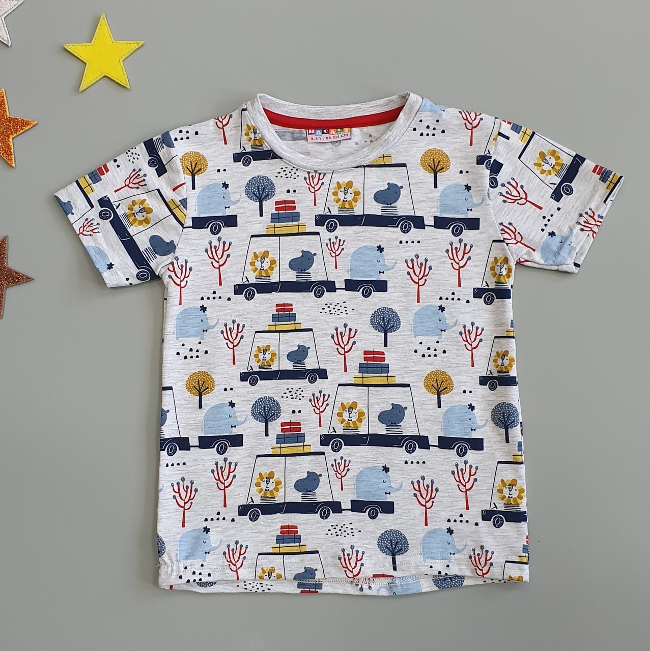 

Футболка Hacali kids для мальчика 98-104 см Серая 18750