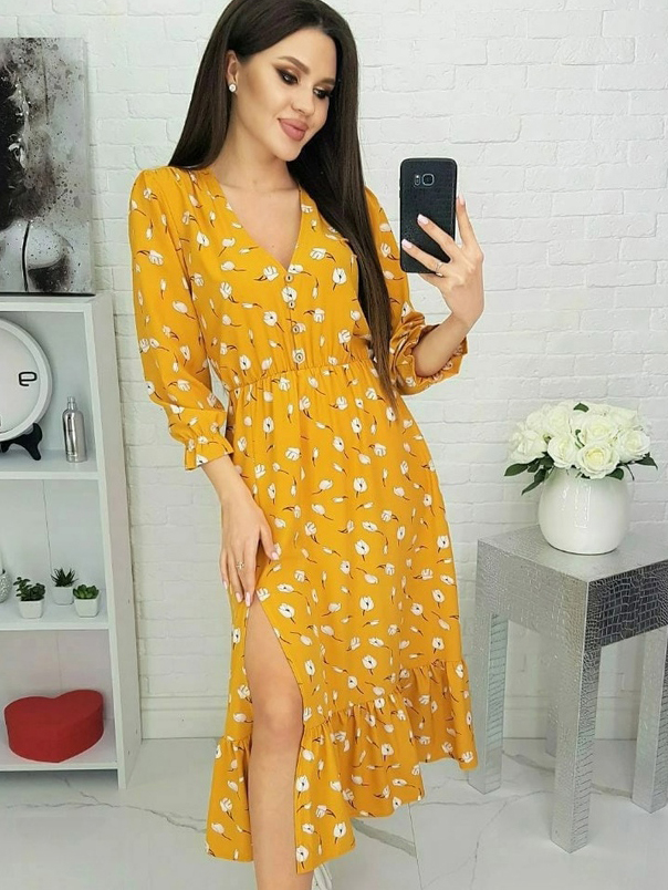 

Платье Jaklin 8021  Горчичное, Платье Jaklin 8021 M Горчичное