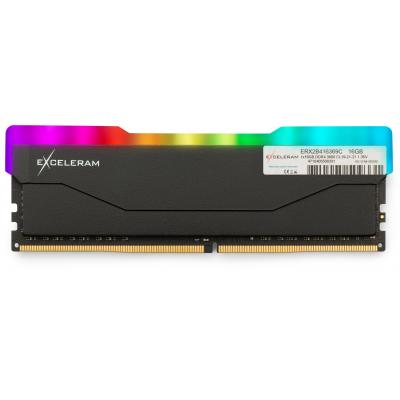 

Модуль пам'яті для комп'ютера DDR4 16GB 3600 MHz RGB X2 Series Black eXceleram (ERX2B416369C)