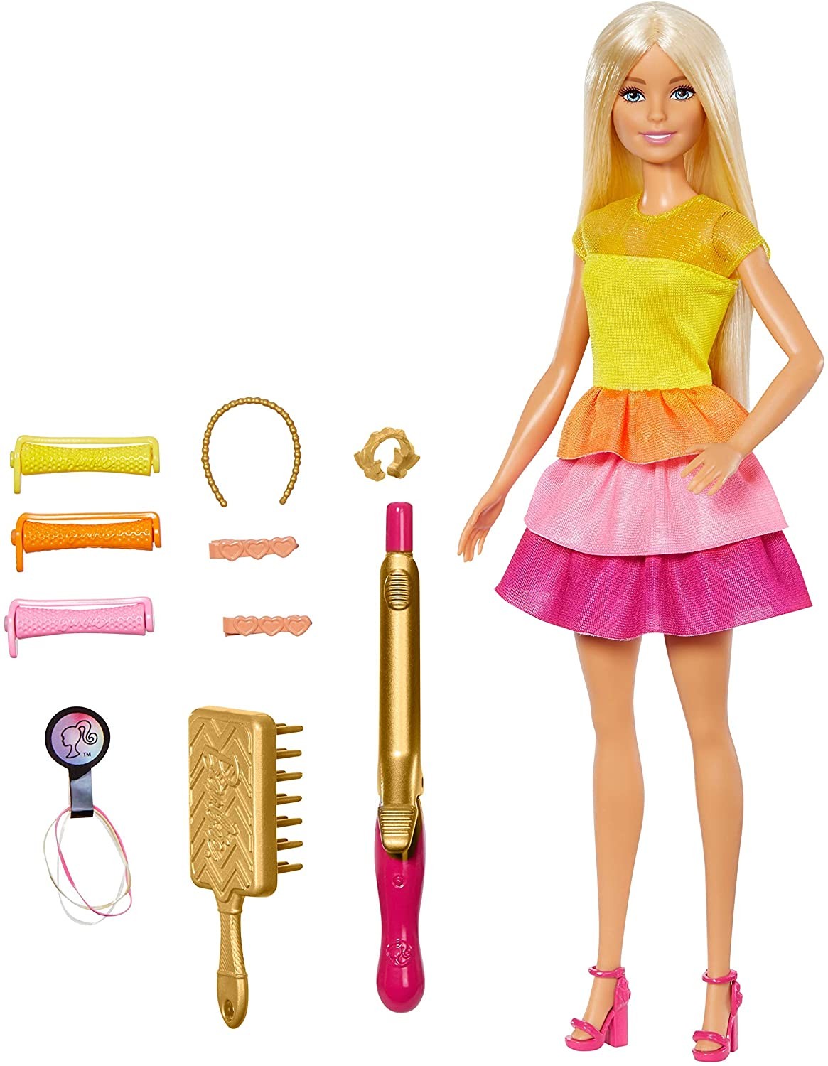 

Кукла Барби Роскошные локоны создай прическу (Barbie Ultimate Curls Blonde Doll and Hairstyling Playset)