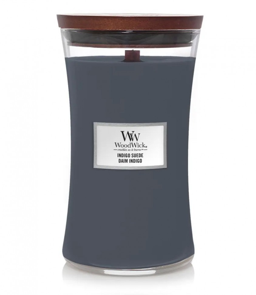 

Ароматическая свеча Woodwick Large Indigo suede 609 г