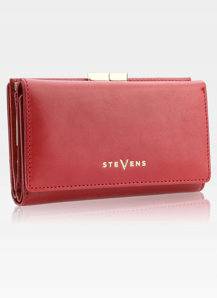 

Кошелек премиум женский кожаный STEVENS, красный, 8,5 х 14,5 х 4 см (IT-108 RFID) с защитой RFID
