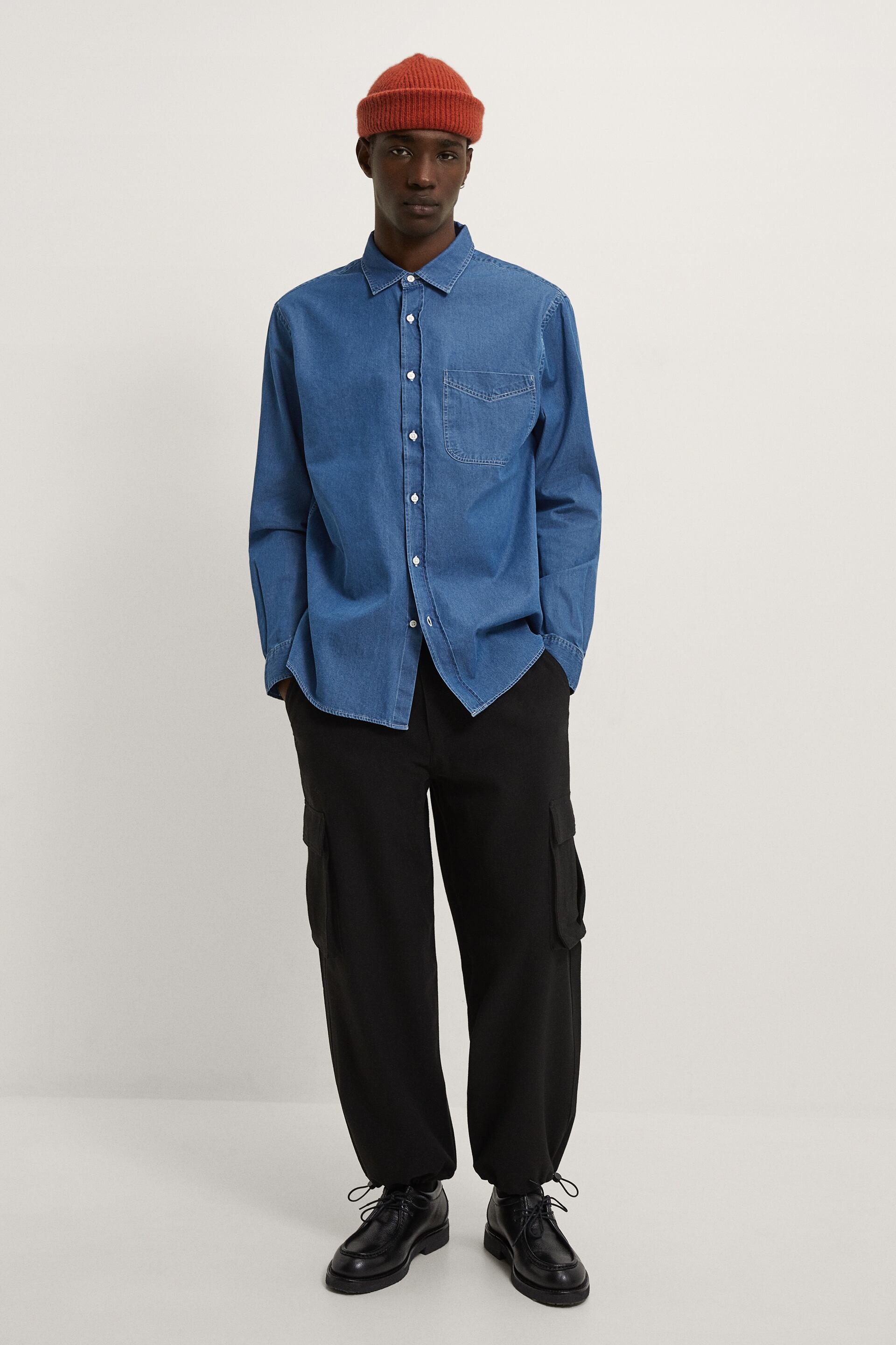 

Рубашка Zara  синий 7545416405, Рубашка Zara L синий 7545416405