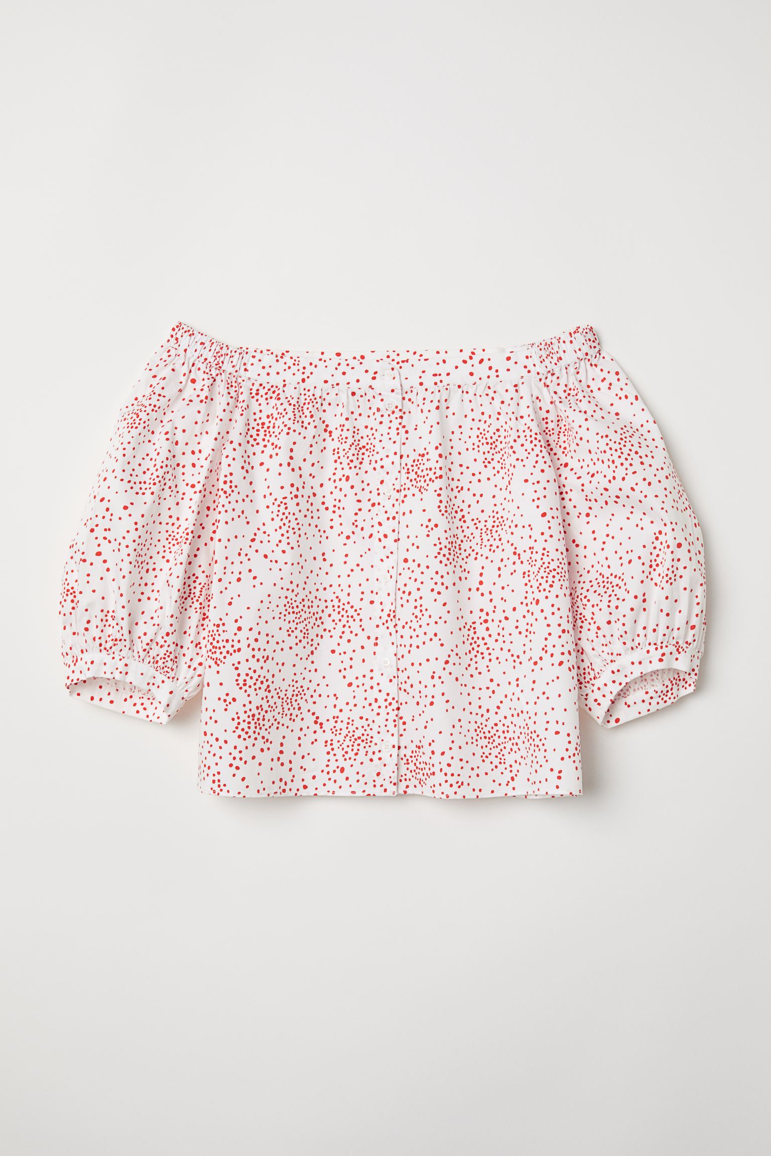 

Блуза H&M  бело красный 1811607670, Блуза H&M 36 бело красный 1811607670