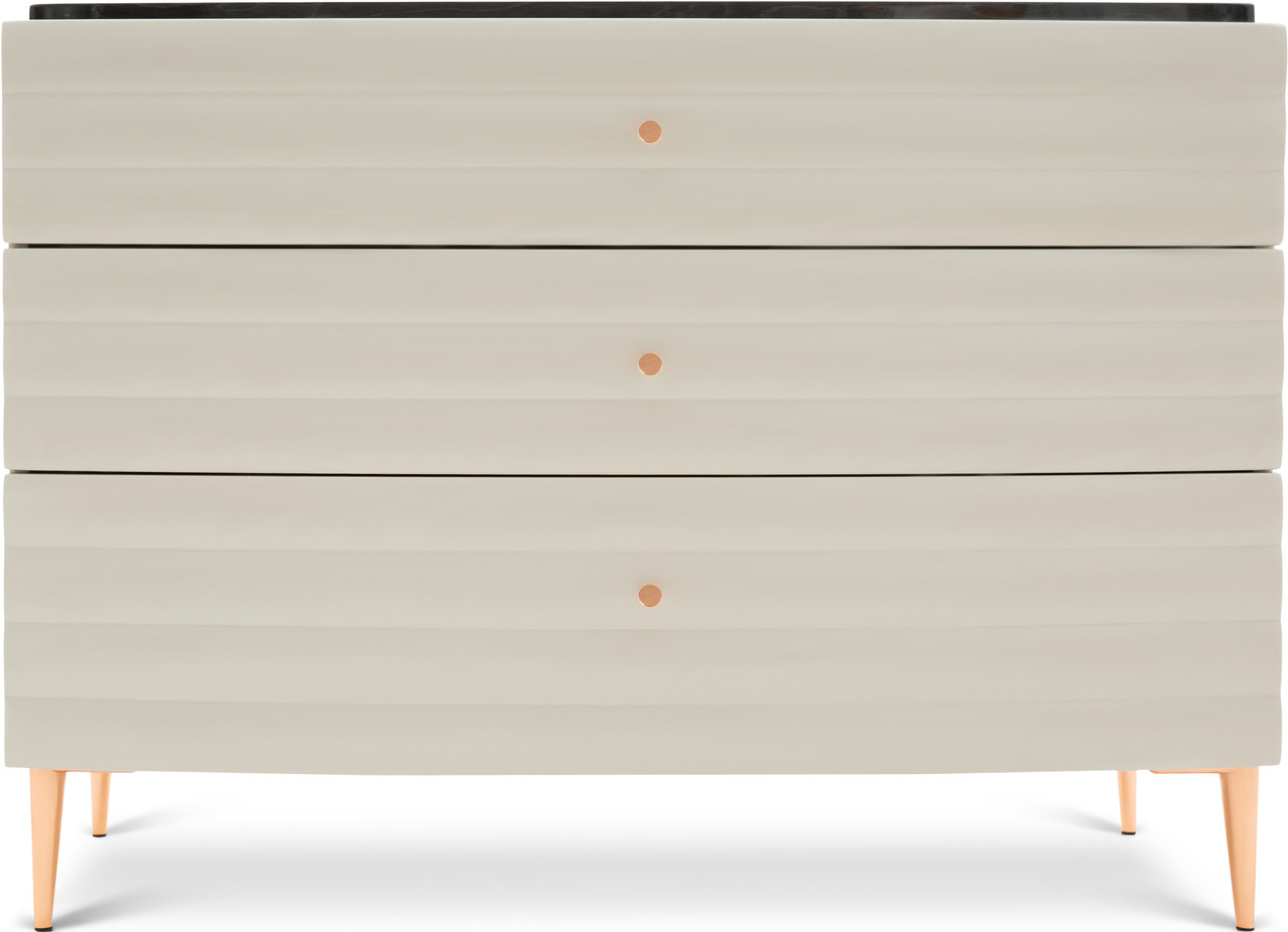 

Комод, 3 ящика, Castagno laccato beige Chiara