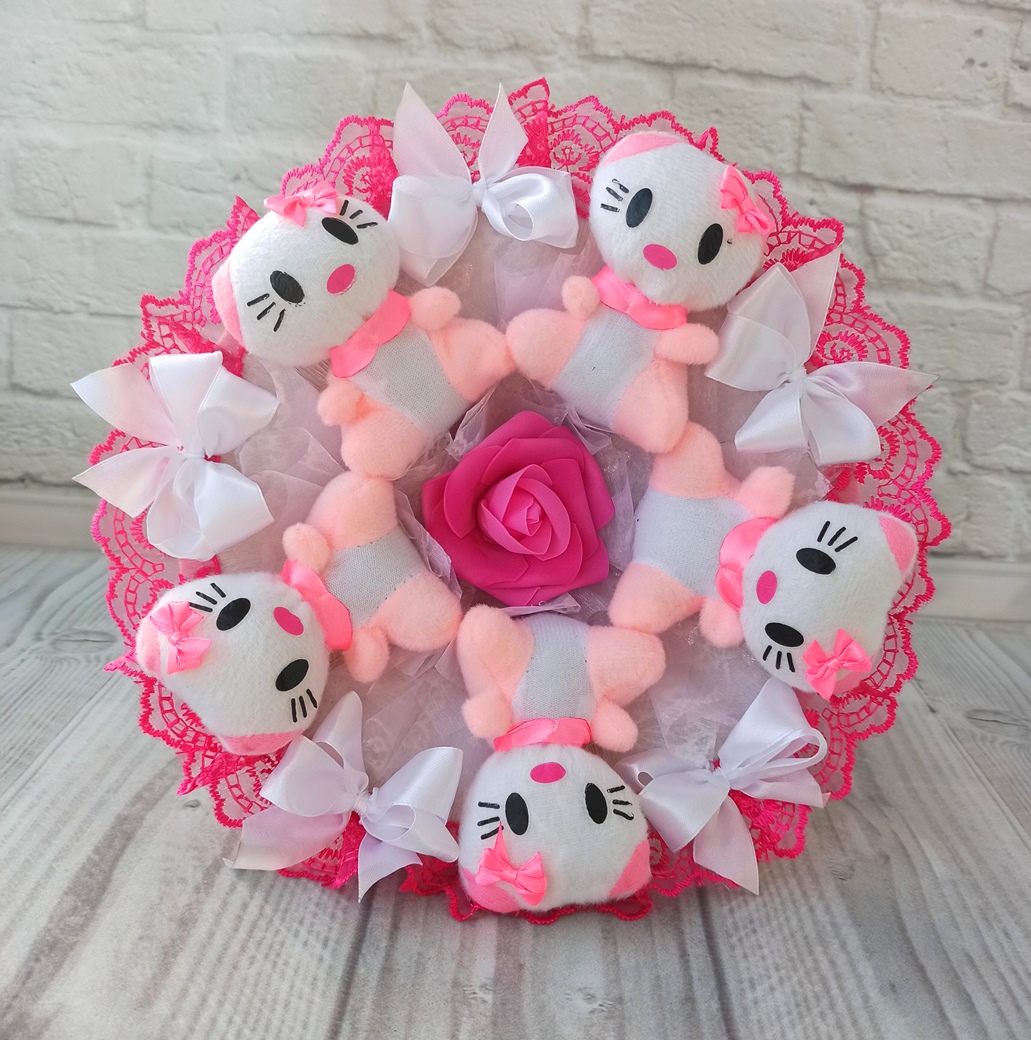 

Букет с игрушками Sweetflower Hello Kitty диаметр 28 см (123705)