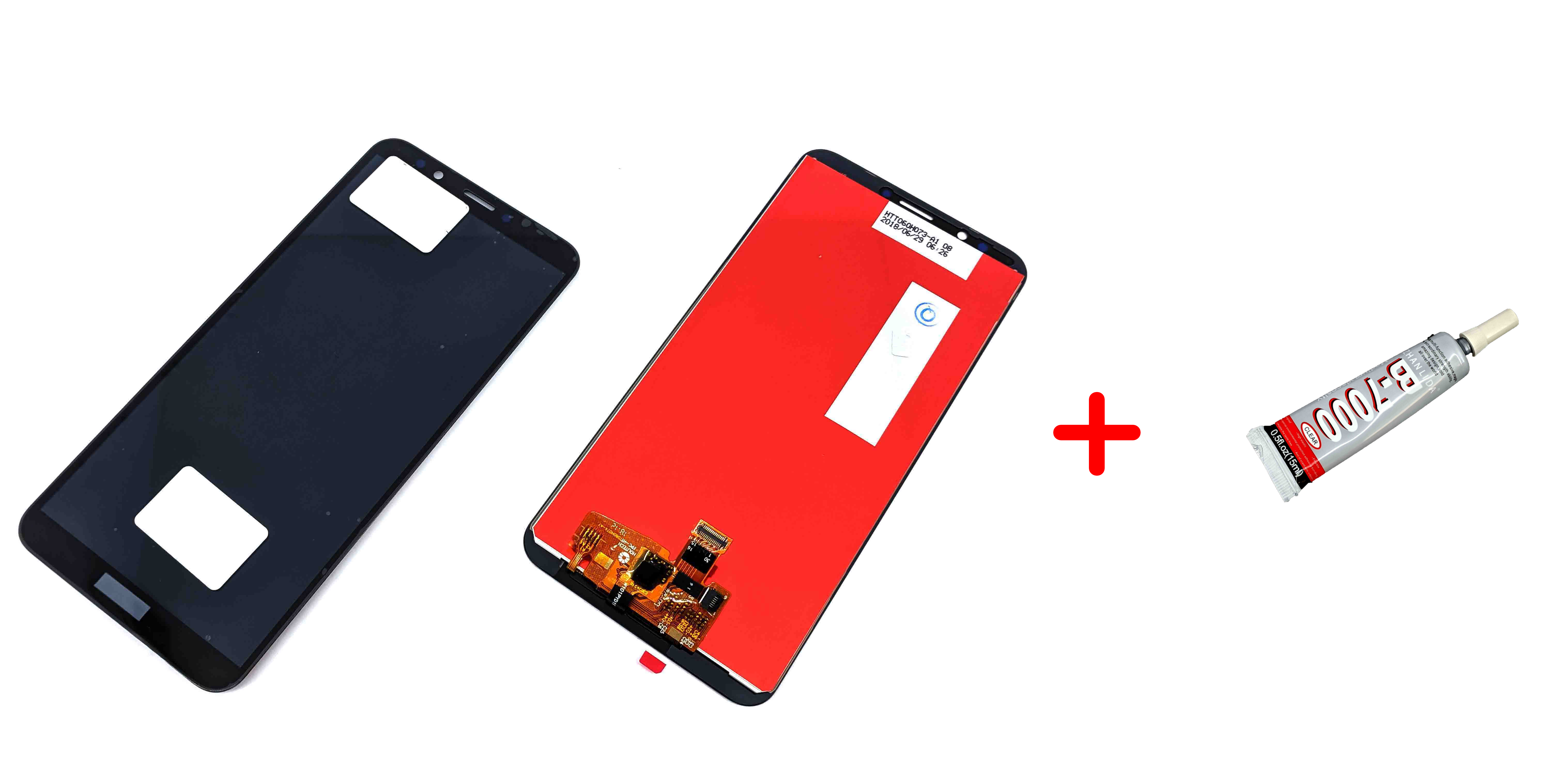 

Дисплей + Сенсор (модуль) экран Huawei Y7 2018 / Y7 Prime 2018/Honor 7c Pro 5.99 7c /Nova 2 Lite/ черный + клей B7000 high copy