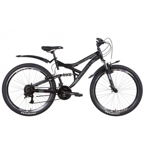 

Велосипед ST DISCOVERY CANYON AM2 VBR С КРЫЛОМ PL 26" 17.5" 2022 Черно-серый (м)
