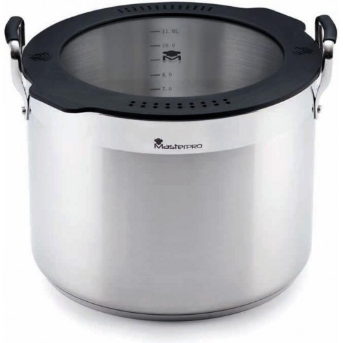 

Кастрюля Bergner MasterPro Smart 12.9л с силиконовыми накладками на ручках