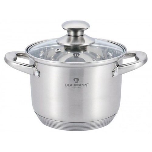 

Кастрюля Blaumann Gourmet 4.3л Ø20х14.5см из нержавеющей стали со стеклянной крышкой
