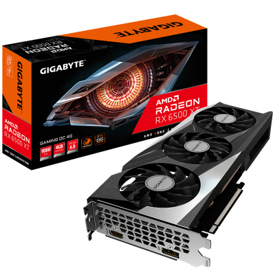 

Відеокарта GIGABYTE Radeon RX 6500 XT 4Gb GAMING OC (GV-R65XTGAMING OC-4GD)
