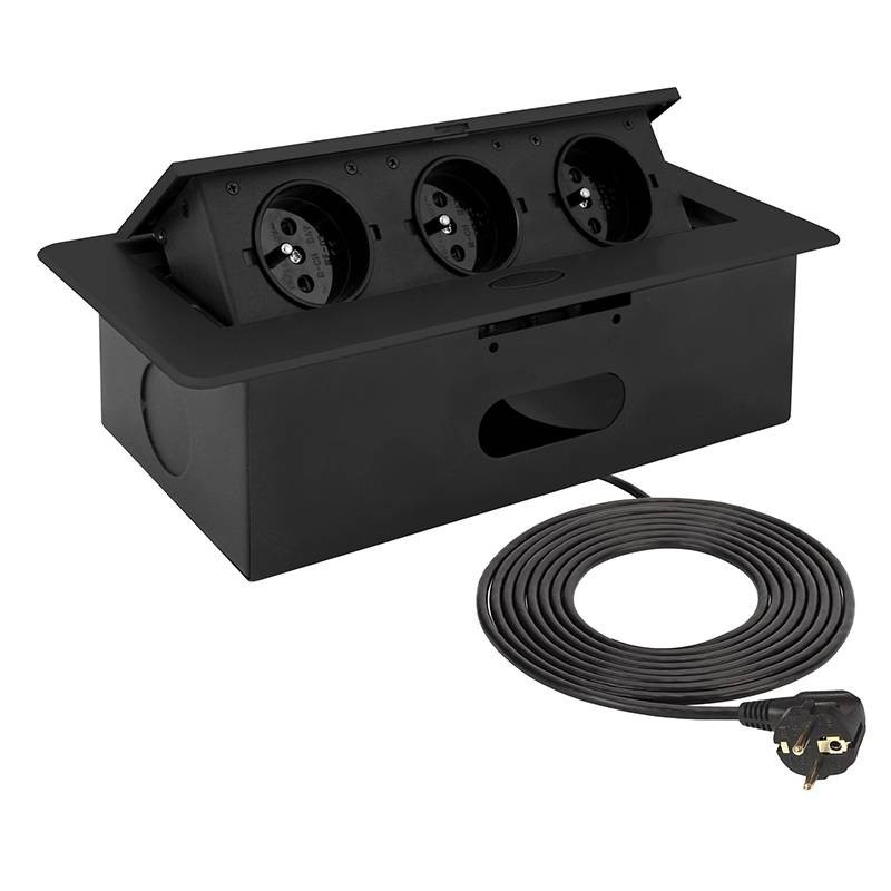 

Удлинитель KOMB-CZ-FR-USB-M01 на 3 розетки Черный