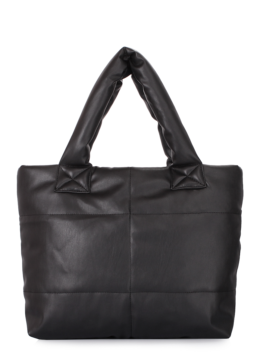 

Женская сумка POOLPARTY fluffy-pu-black 48 х 36 х 10 черная