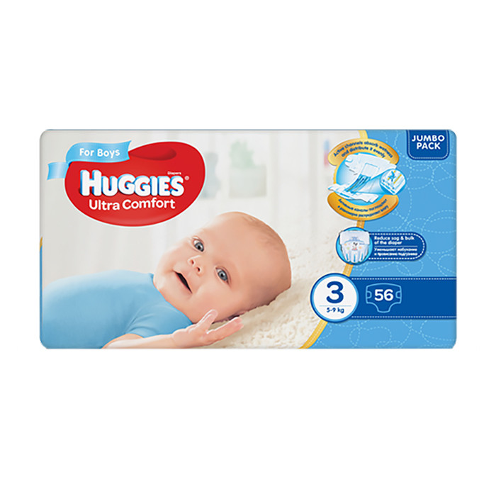 

Подгузники детские Huggies Ultra Comfort 3 5-9 кг 56 шт. BOY