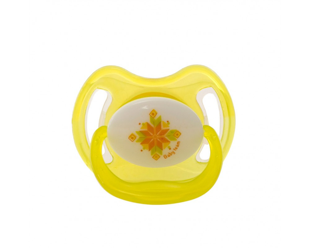 Пустышка латексная классическая Baby Team 0+ мес цвет желтая 3220 ...
