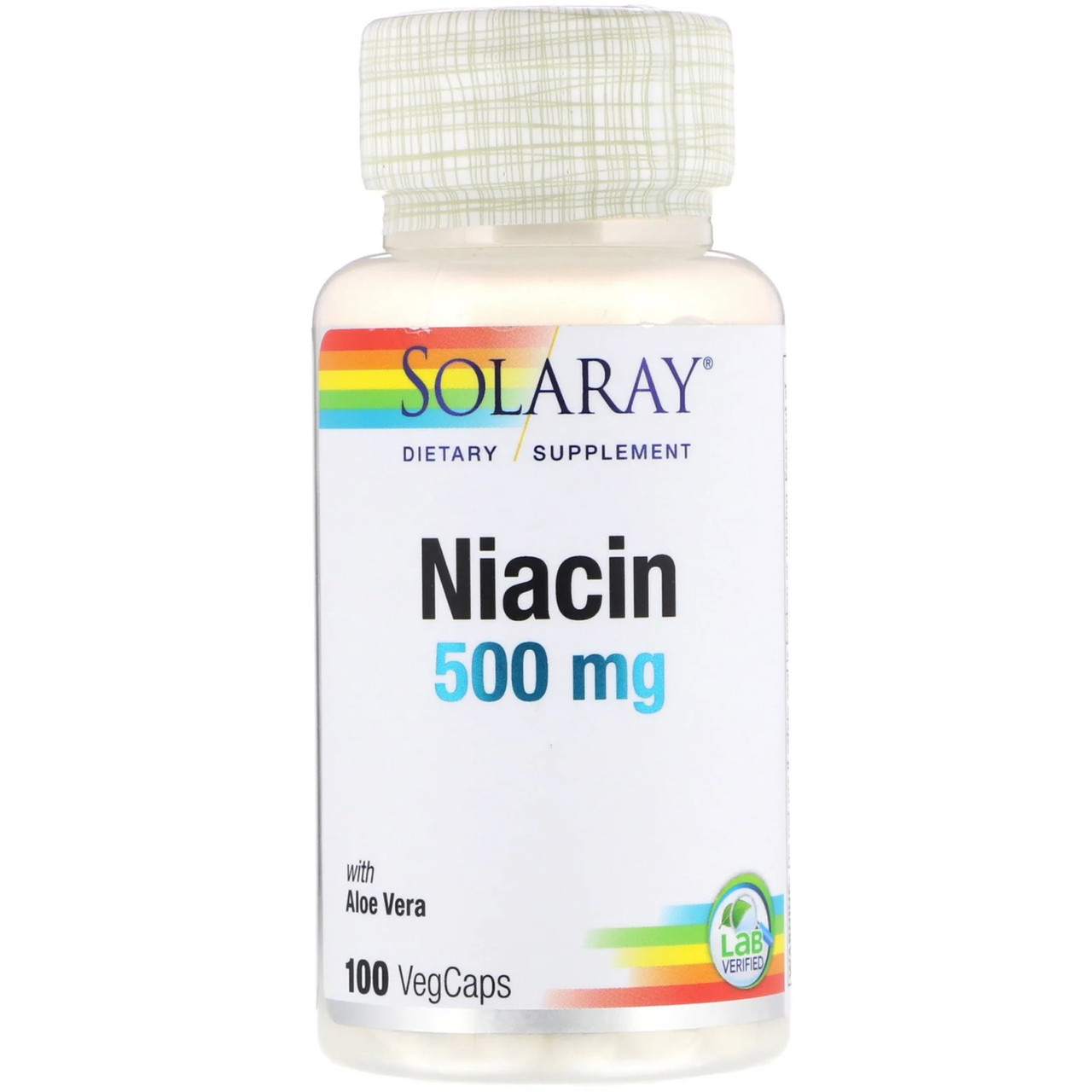 

Ниацин Solaray Niacin 500 мг 100 капсул