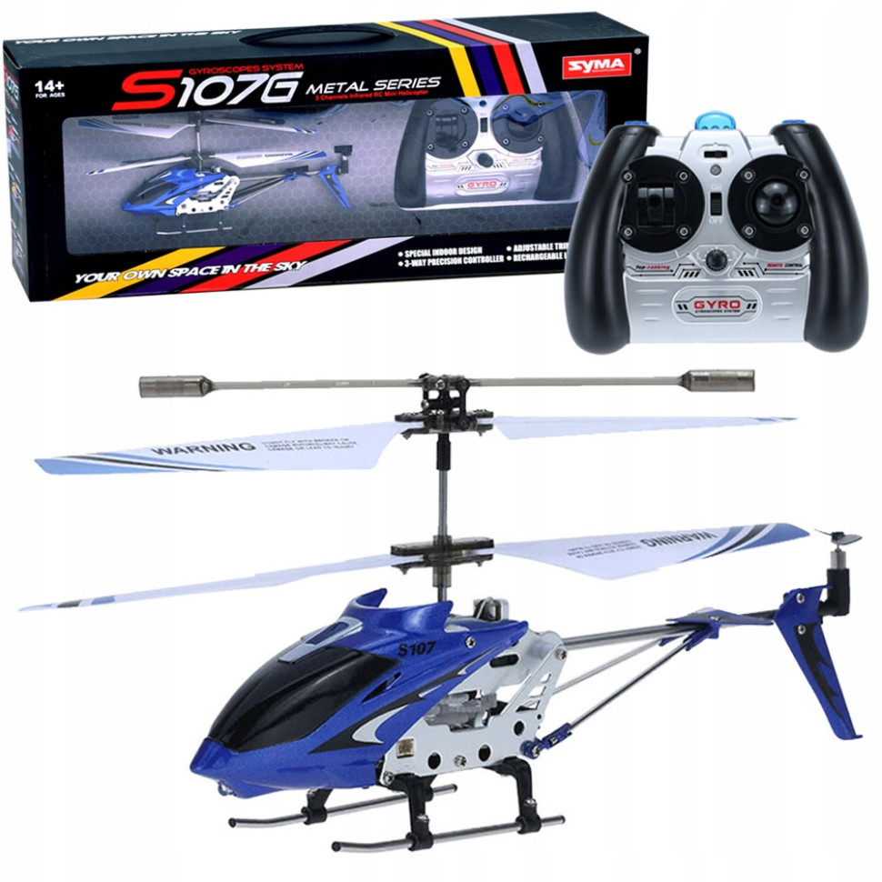 

Вертоліт іграшковий SYMA S107G 3-и канальне управління Гіроскоп Синій (145rt)