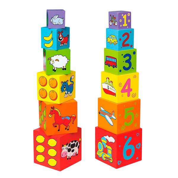 

Дерев'яні кубики-пірамідка Viga Toys (59461)