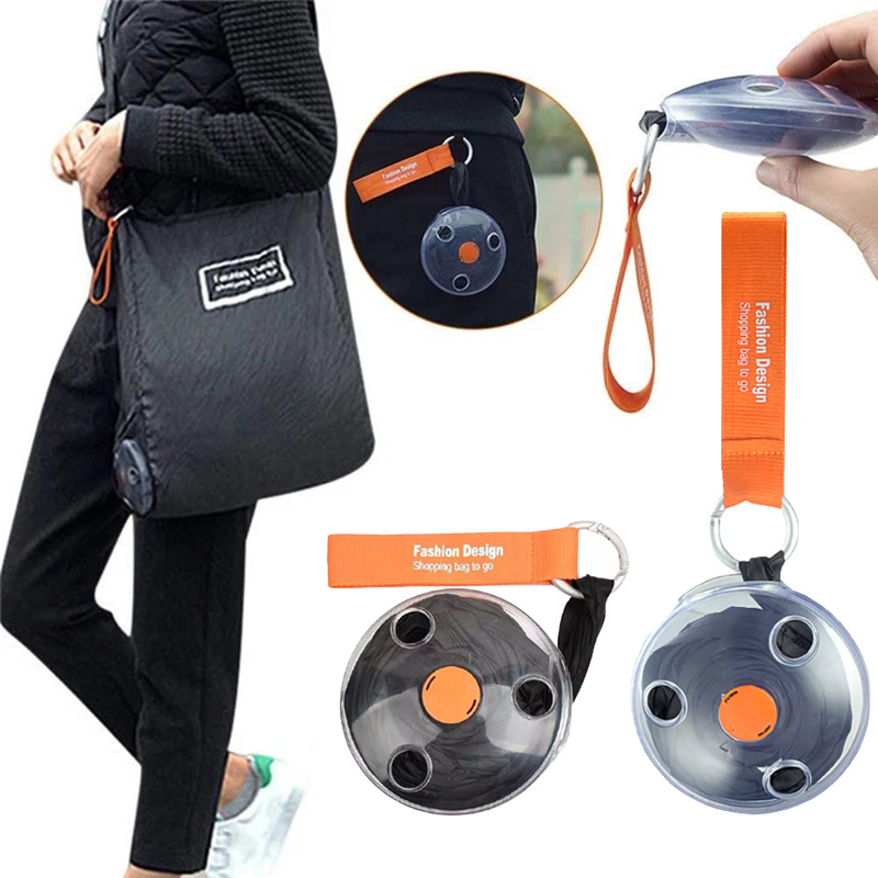 

Сумка шоппер складная Shopping bag to go Roll для покупок Черная