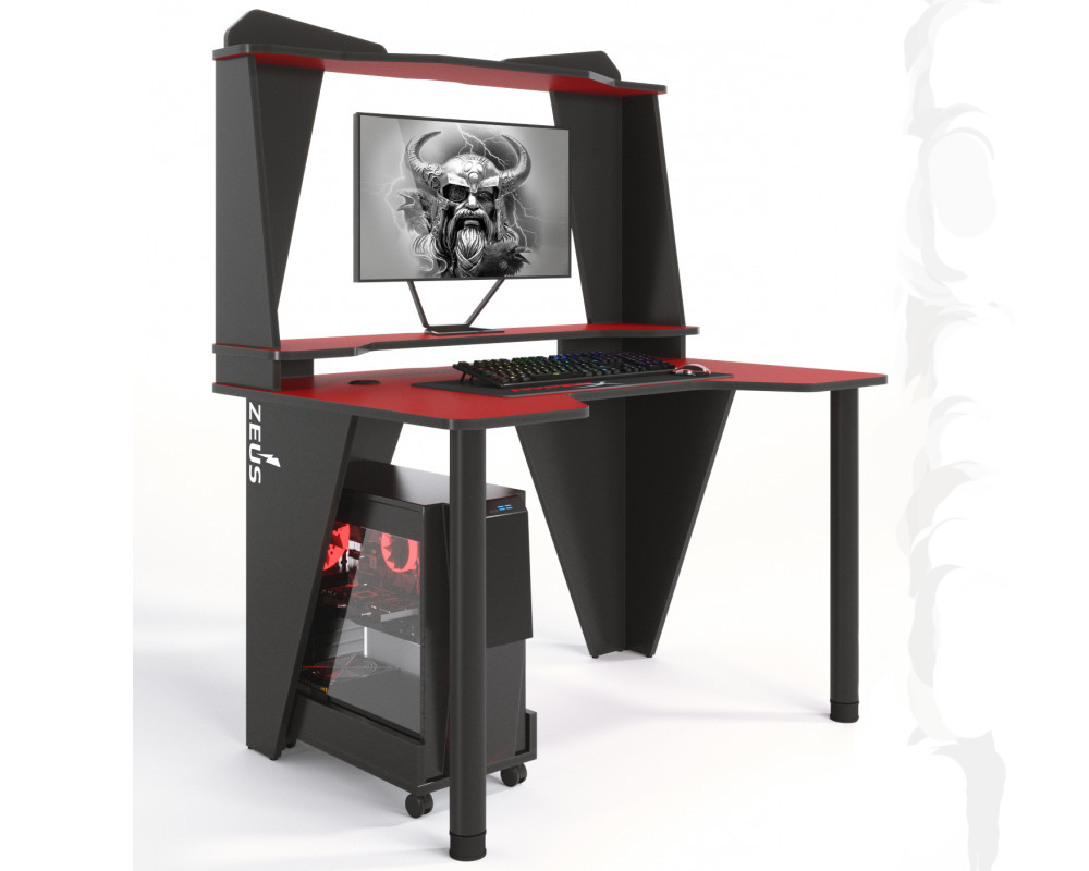 

Геймерский игровой стол ZEUS™ IVAR-2 (1200 мм), черный/красный