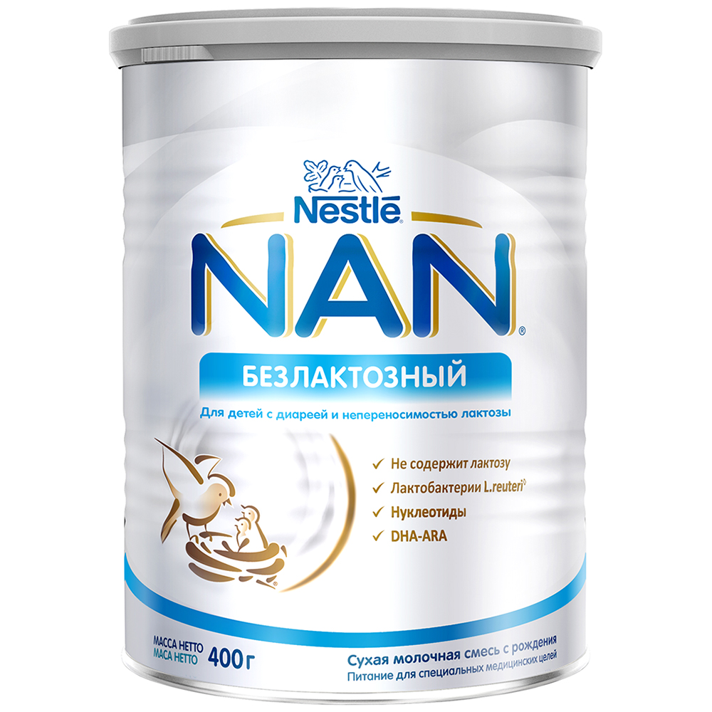 

Смесь Nestle Nan Безлактозный с рождения, 400 г