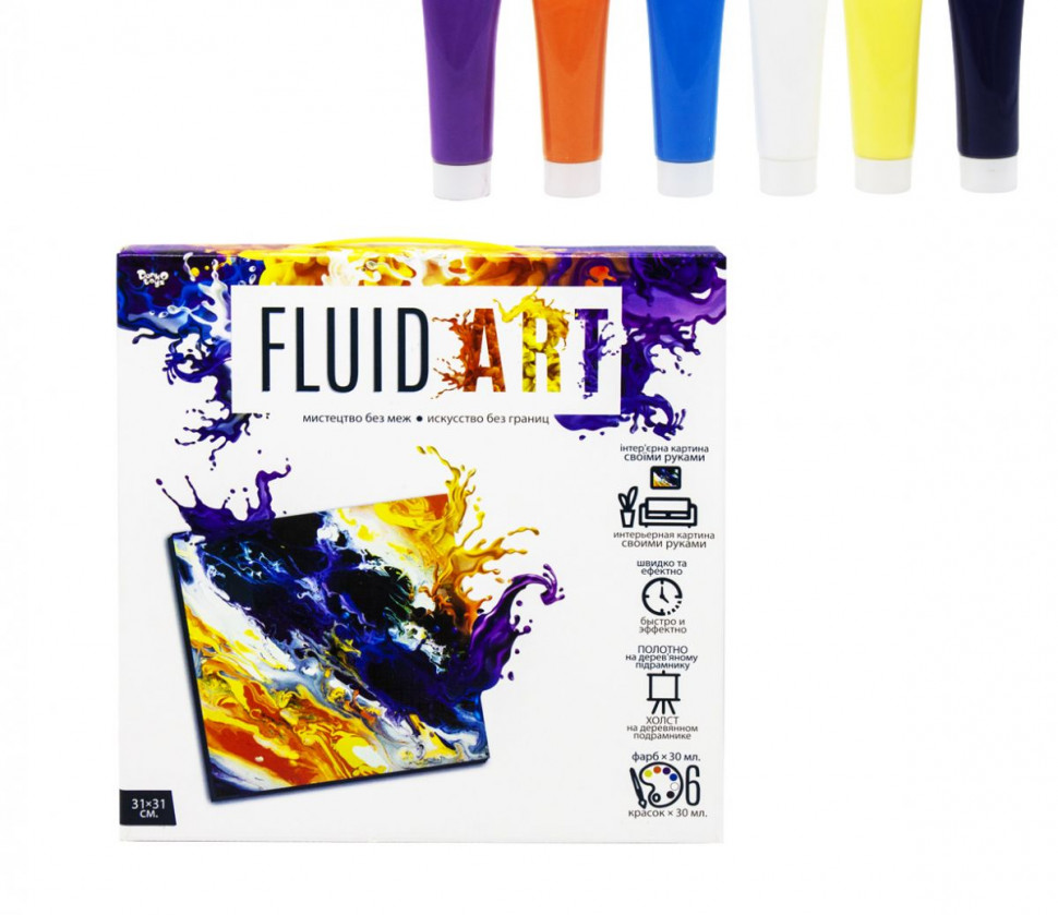 

Набор креативного творчества "Fluid ART" FA-01-01-2-3-4-5, 5 видов ( FA-01-01)