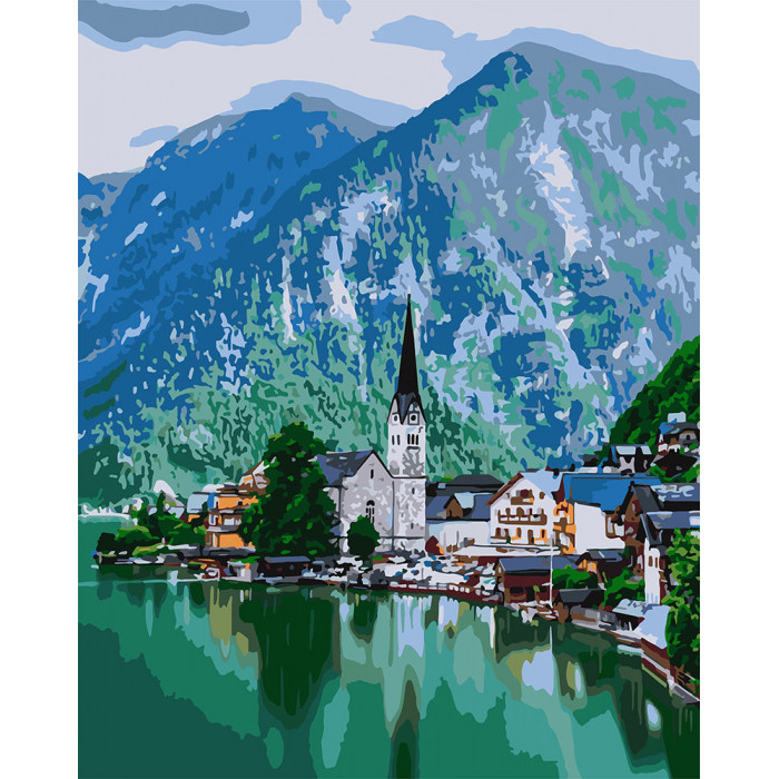 

Картина по номерам. "Уютный городок" 40*50см KHO2279