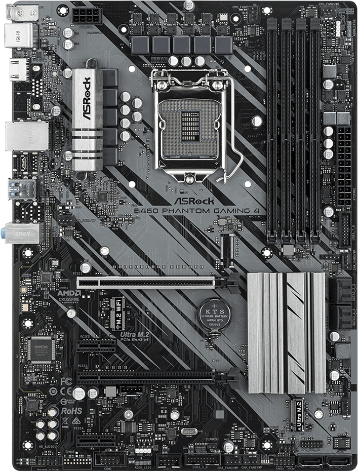 

Материнская плата ASRock B460 Phantom Gaming 4 (s1200, Intel B460, PCI-Ex16)