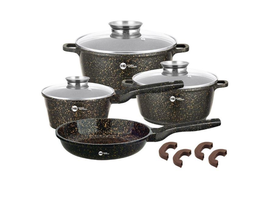 

Набор посуды гранитный круглый Higher+Kitchen HK-307 Коричневый (7 предметов)