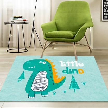 

Детский ковер безворсовый в детскую 100х160 см Дино L0019