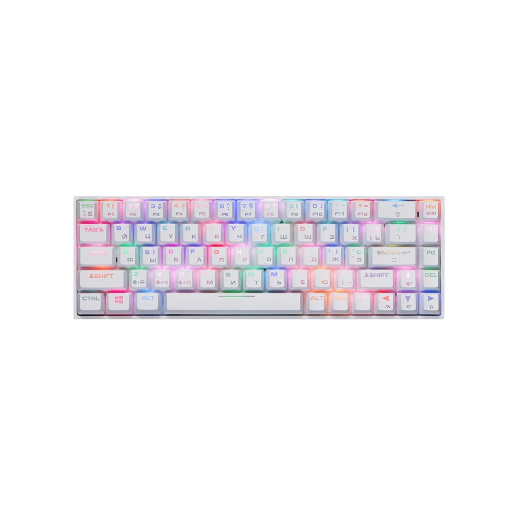 

Клавиатура 2E GAMING KG380 RGB 68key Gateron Red Switch BT/USB White (2E-KG380UWT-RD)