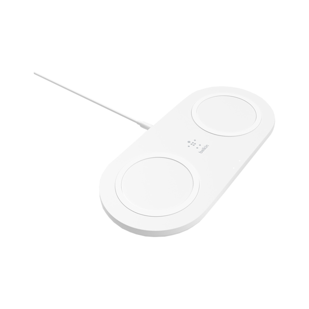 

Зарядное устройство Belkin Dual Pads Wireless Charging Qi, 15W, white