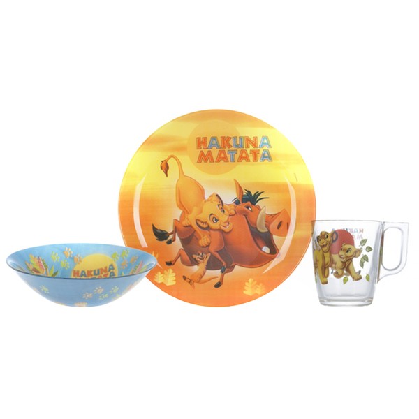 

Столовый сервиз Luminarc Disney Lion King 3 пр P9345