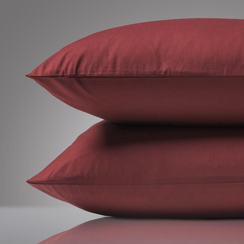 

Набор наволочек Home me Хлопок перкаль Basic Красный 50х75 с кантом 7 см 2 шт