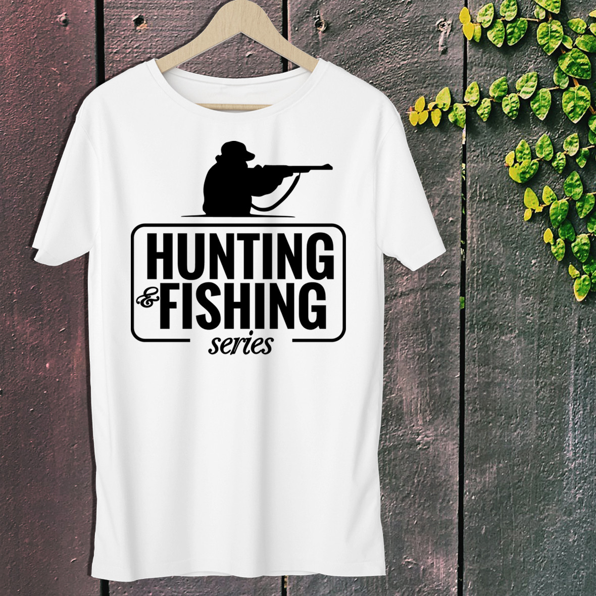 

Мужская футболка для охотника с принтом "Hunting & Fishing series" Push IT XXL, Белый