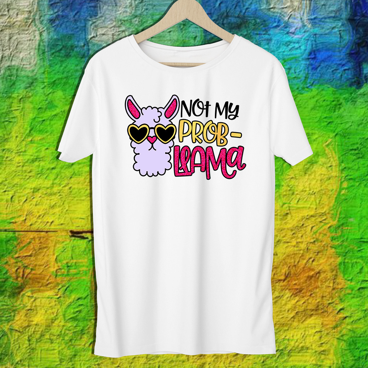 

Мужская футболка с принтом Альпака "No drama please" Push IT XXXL, Белый