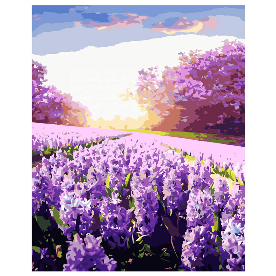 

Набор для росписи по номерам Strateg "Гиацинты на рассвете" (VA-1770)