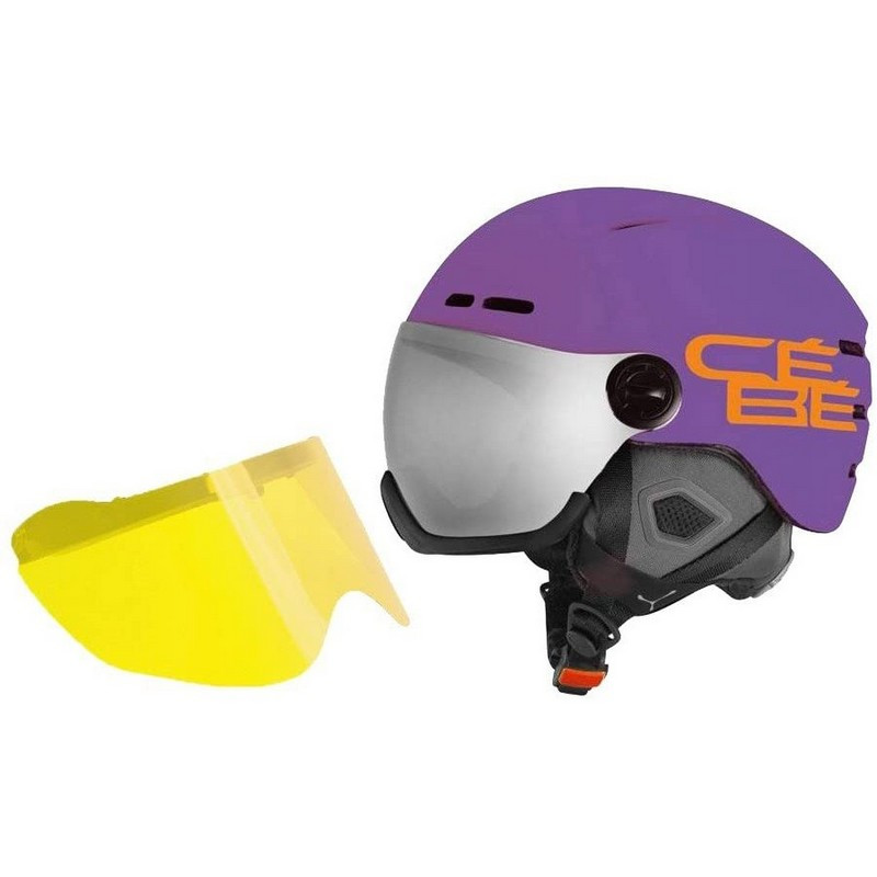 

Шлем горнолыжный с 2 визорами Cebe Fireball L 58-61 (cat.3, cat.1) Purple-Orange