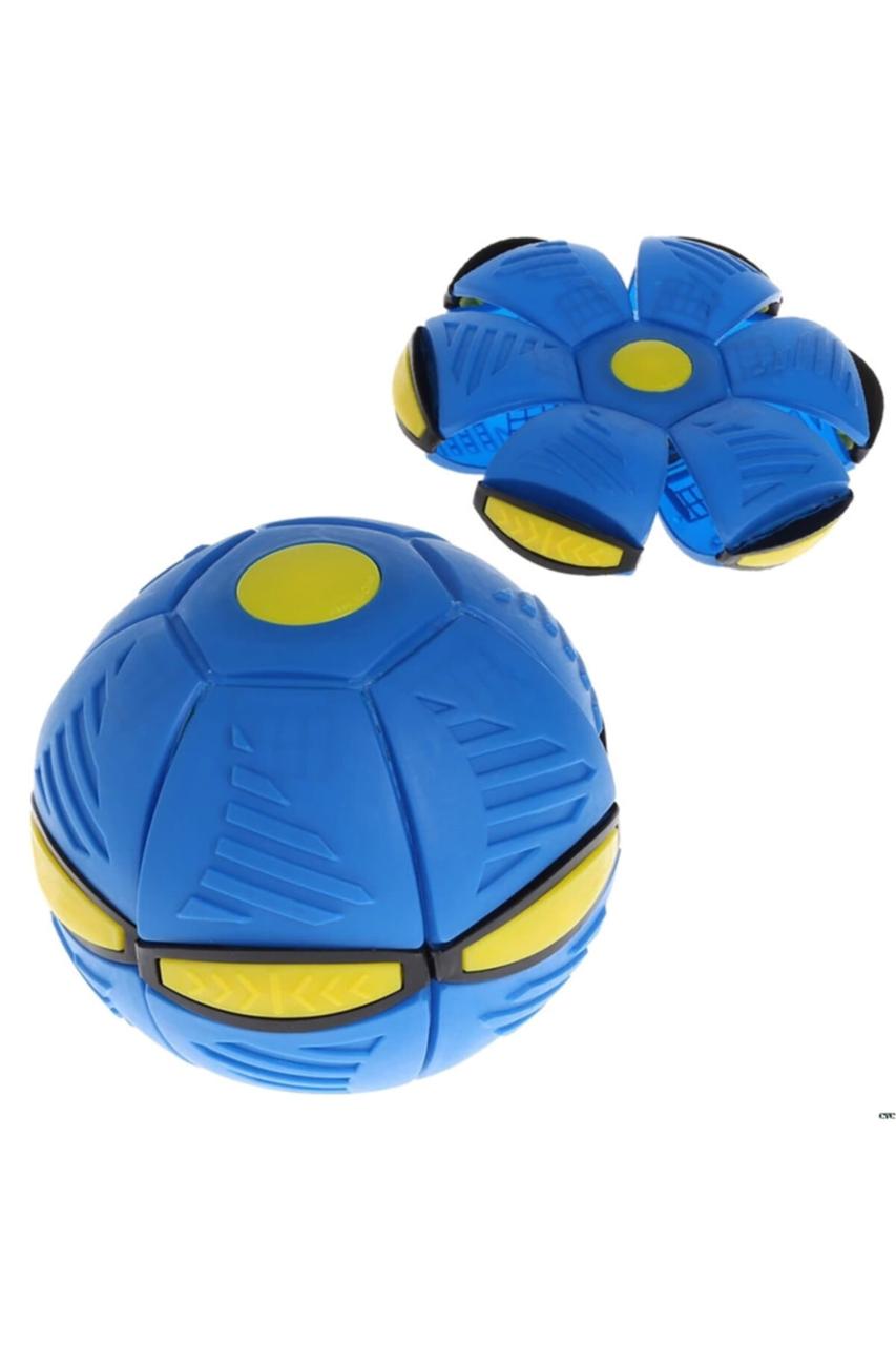 

Мяч-запускалка складной PHLAT BALL плоский мяч трансформер шар-летающий синий