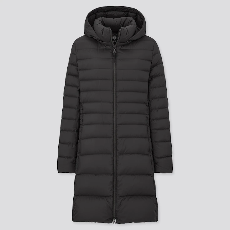 

Куртка Uniqlo женская сверхлегкая пуховая с капюшоном ХL черная