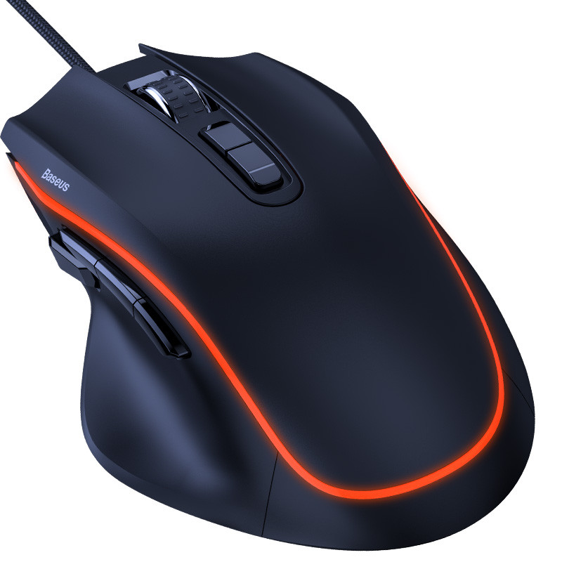 

Мышь проводная BASEUS GAMO 9 Programmable Buttons Gaming Mouse GM01. Black