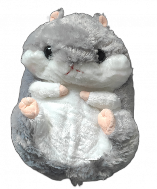 

Детская плюшевая игрушка подушка плед Хомяк 3 в 1 Hamster Серый (П-14318)